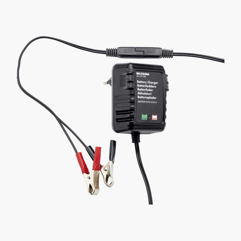 Battery Charger 6/12 V, 0.5 A Biltema.fi